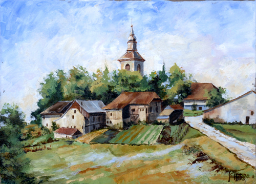 tableaux peintures montagne alpages villages st saint paul chablais